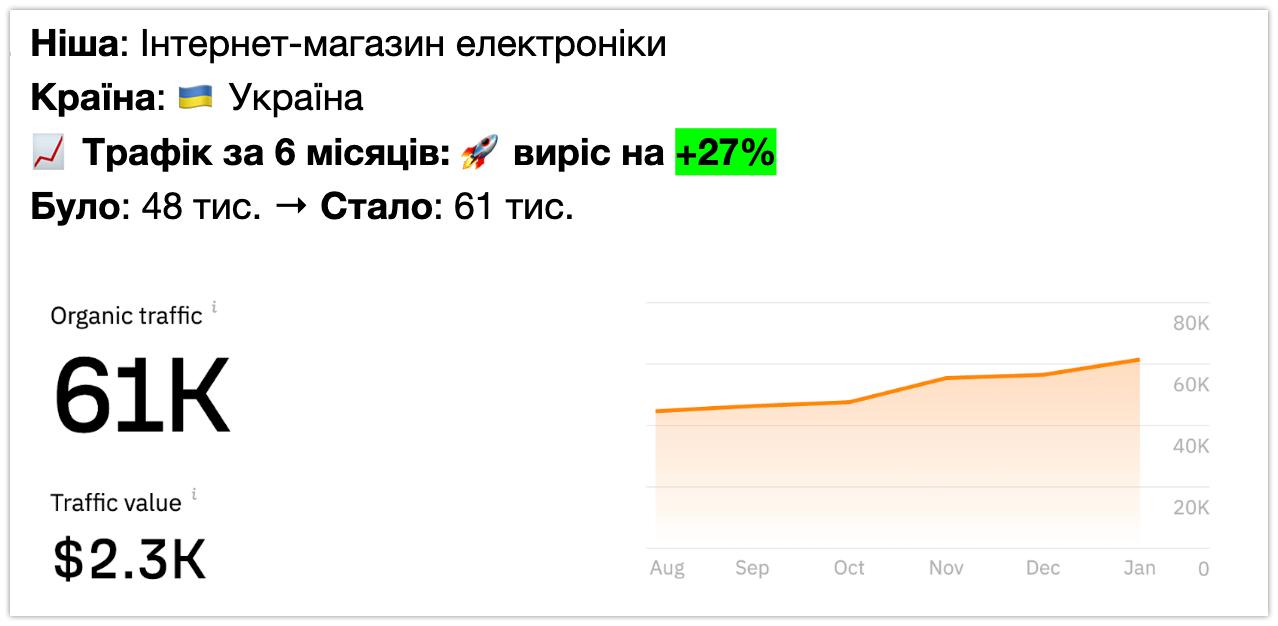 SEO кейс — интернет-магазин электроники